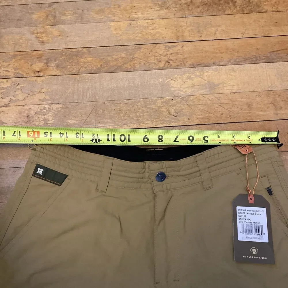 Howler Bros. Shorts Men’s Size 32 Antique Bronze Horizon Hybrid NWT